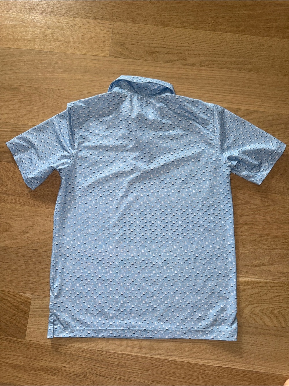 Vineyard Vines Boys Pale Blue Patterned Short-Sleeve Polo size YM - Picture 7 of 10
